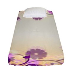 Floral Background Fitted Sheet (single Size)