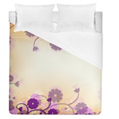 Floral Background Duvet Cover (queen Size)