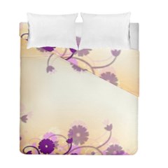 Floral Background Duvet Cover Double Side (full/ Double Size)