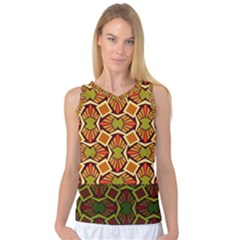 Geometry Shape Retro Trendy Symbol Women s Basketball Tank Top