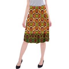 Geometry Shape Retro Trendy Symbol Midi Beach Skirt