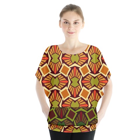 Geometry Shape Retro Trendy Symbol Blouse by Amaryn4rt