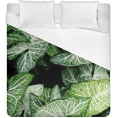 Green Leaves Nature Pattern Plant Duvet Cover (king Size)