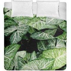 Green Leaves Nature Pattern Plant Duvet Cover Double Side (king Size)