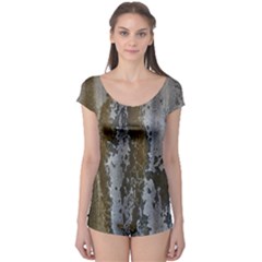 Grunge Rust Old Wall Metal Texture Boyleg Leotard  by Amaryn4rt