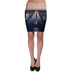 Logs Nature Pattern Pillars Shadow Bodycon Skirt by Amaryn4rt