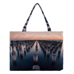 Logs Nature Pattern Pillars Shadow Medium Tote Bag