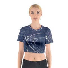 Light Movement Pattern Abstract Cotton Crop Top