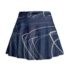 Light Movement Pattern Abstract Mini Flare Skirt