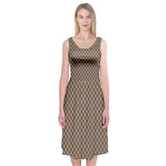 Pattern Background Diamonds Plaid Midi Sleeveless Dress