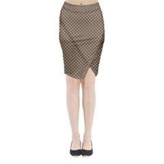 Pattern Background Diamonds Plaid Midi Wrap Pencil Skirt