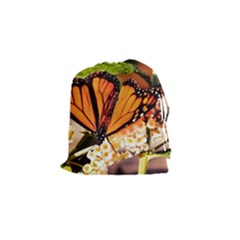 Monarch Butterfly Nature Orange Drawstring Pouches (small)  by Amaryn4rt