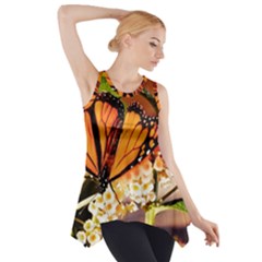 Monarch Butterfly Nature Orange Side Drop Tank Tunic