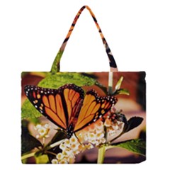 Monarch Butterfly Nature Orange Medium Zipper Tote Bag