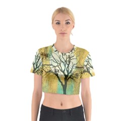 A Glowing Night Cotton Crop Top by digitaldivadesigns