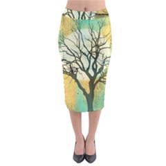 A Glowing Night Midi Pencil Skirt by digitaldivadesigns