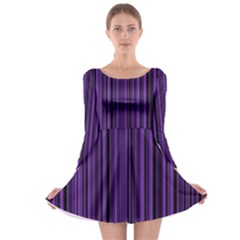 Purple Long Sleeve Skater Dress