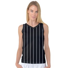 Black And White Lines Women s Basketball Tank Top