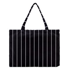 Black And White Lines Medium Tote Bag