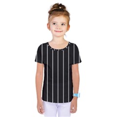 Black And White Lines Kids  One Piece Tee