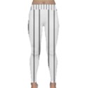 White and black lines Classic Yoga Leggings View1