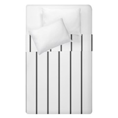 White And Black Lines Duvet Cover Double Side (single Size)