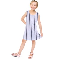 White And Black Lines Kids  Tunic Dress