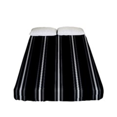 Black And White Lines Fitted Sheet (full/ Double Size)