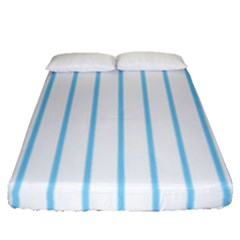 Blue Lines Fitted Sheet (queen Size)