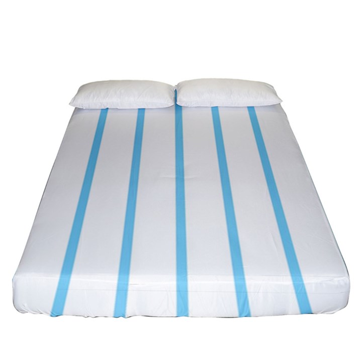 Blue lines Fitted Sheet (King Size)