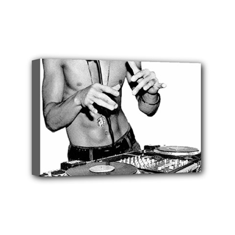 Bruce Lee Dj Mini Canvas 6  X 4  by offbeatzombie