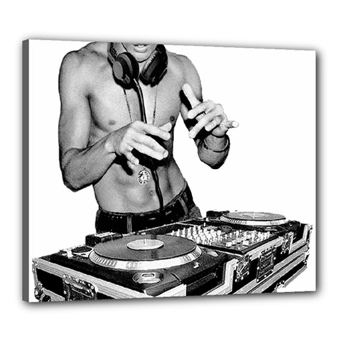 Bruce Lee Dj Canvas 24  X 20  by offbeatzombie