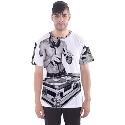 Bruce Lee Dj Men s Sport Mesh Tee by offbeatzombie