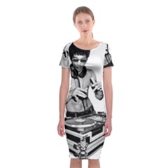 Bruce Lee Dj Classic Short Sleeve Midi Dress by offbeatzombie