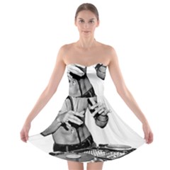 Bruce Lee Dj Strapless Bra Top Dress by offbeatzombie