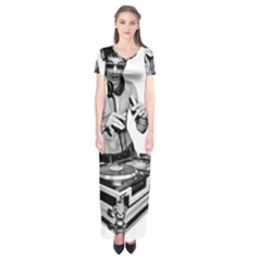 Bruce Lee Dj Short Sleeve Maxi Dress by offbeatzombie