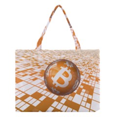 Network Bitcoin Currency Connection Medium Tote Bag