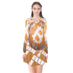 Network Bitcoin Currency Connection Flare Dress