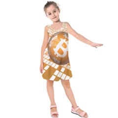 Network Bitcoin Currency Connection Kids  Sleeveless Dress