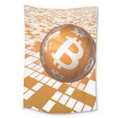 Network Bitcoin Currency Connection Large Tapestry by Amaryn4rt