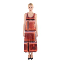 Portugal Ceramic Tiles Wall Sleeveless Maxi Dress