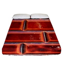 Portugal Ceramic Tiles Wall Fitted Sheet (California King Size)