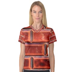 Portugal Ceramic Tiles Wall Women s V-Neck Sport Mesh Tee