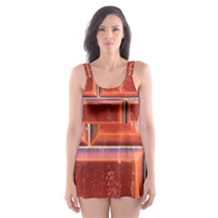 Portugal Ceramic Tiles Wall Skater Dress Swimsuit