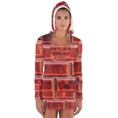 Portugal Ceramic Tiles Wall Women s Long Sleeve Hooded T-shirt