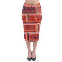 Portugal Ceramic Tiles Wall Midi Pencil Skirt