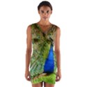 Peacock Animal Photography Beautiful Wrap Front Bodycon Dress View1