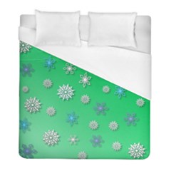 Snowflakes Winter Christmas Overlay Duvet Cover (full/ Double Size) by Amaryn4rt