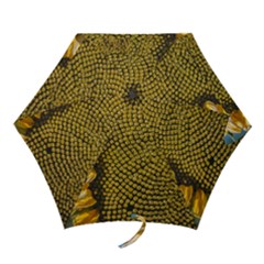 Sunflower Bright Close Up Color Disk Florets Mini Folding Umbrellas