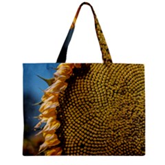 Sunflower Bright Close Up Color Disk Florets Zipper Mini Tote Bag by Amaryn4rt